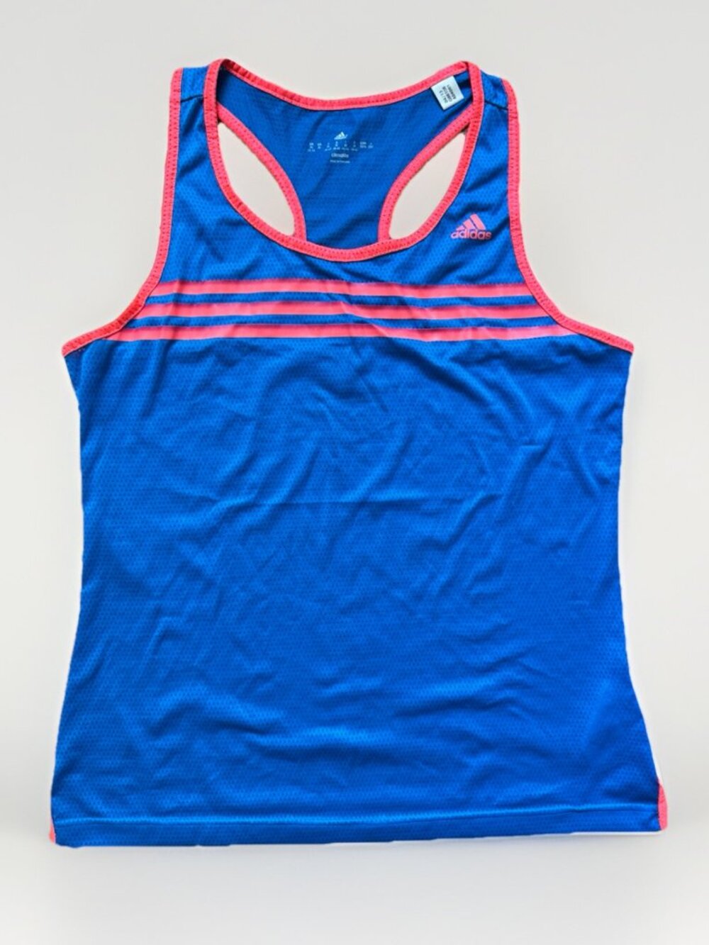 Adidas Womens Tank Top Athletic Blue Size S Climalite Climacool Fitness Shirt